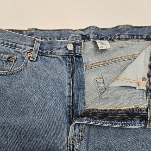 Levis 550 Relaxed Fit Denim Shorts Mens 38 Medium Wash Blue Cotton Vintage - Picture 3 of 16